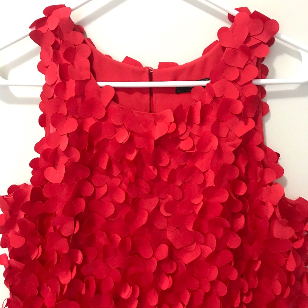 BCBGMaxAzria GORGEOUS! Red 3D Heart Applique Dress!!! - Sz 2 - Picture 11 of 15